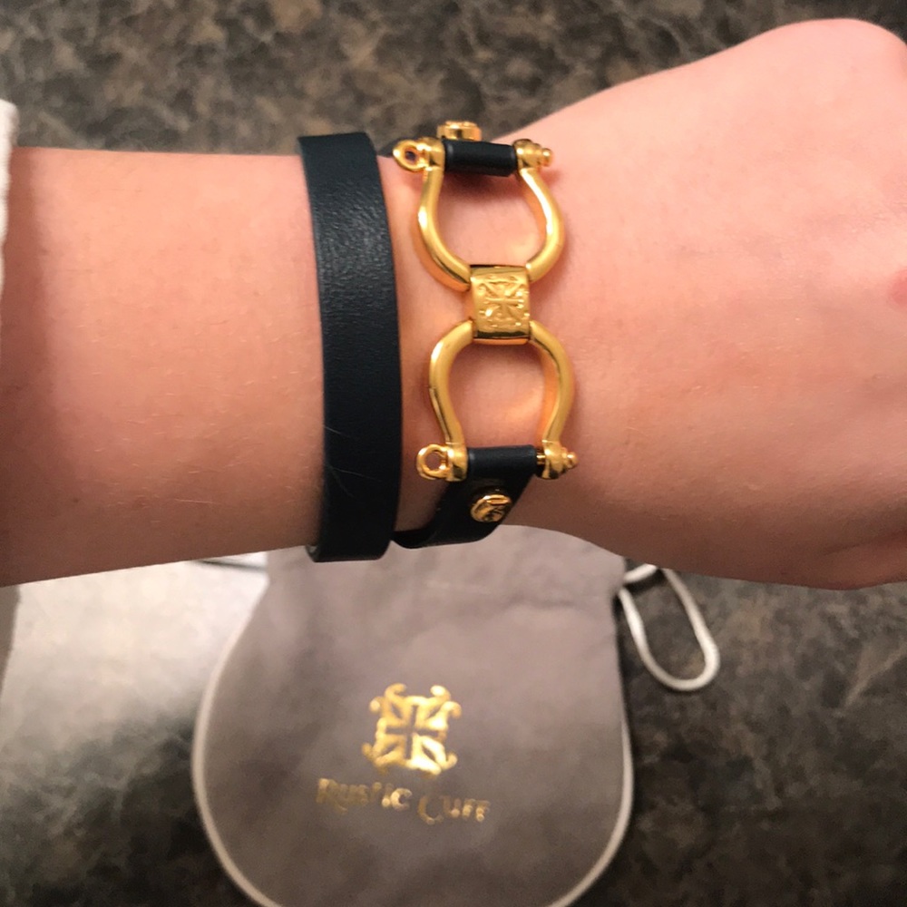 Rustic Cuff Leather Double Wrap Bracelet NWOT